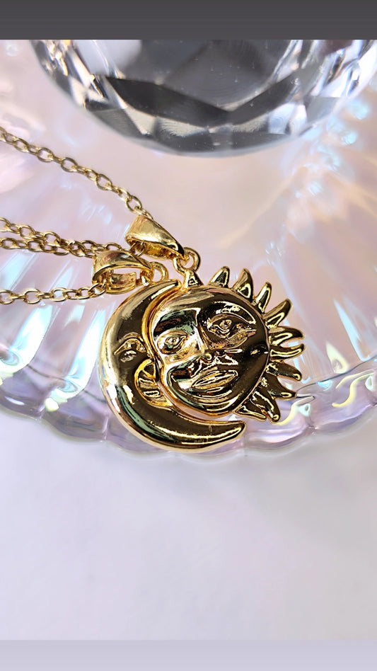 Collar Luna y Sol Parejas