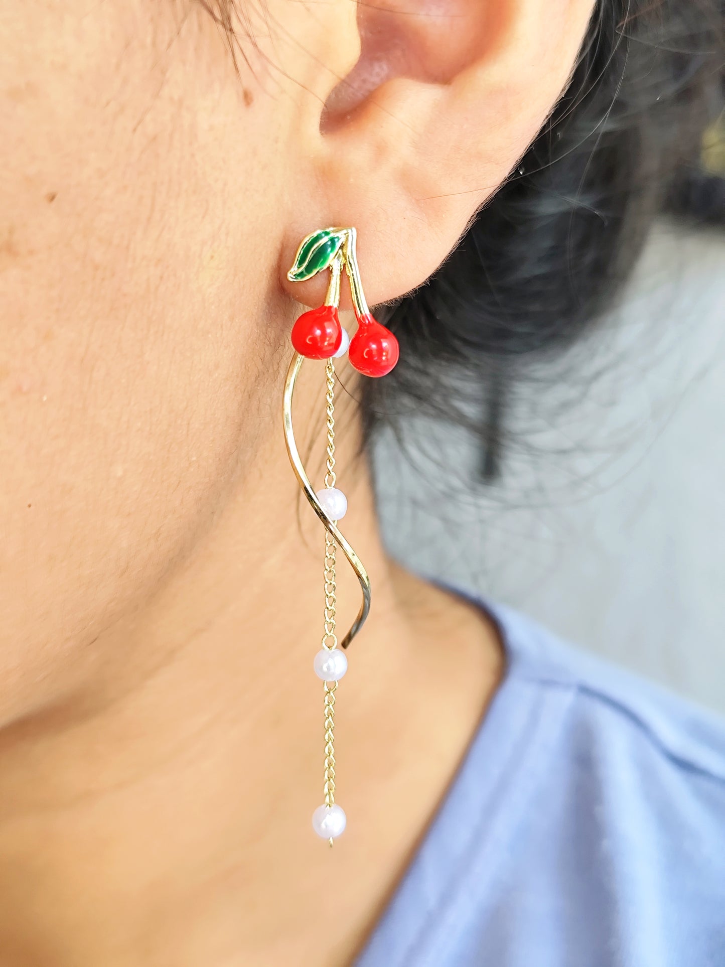 Aretes Asimétricos Cherry