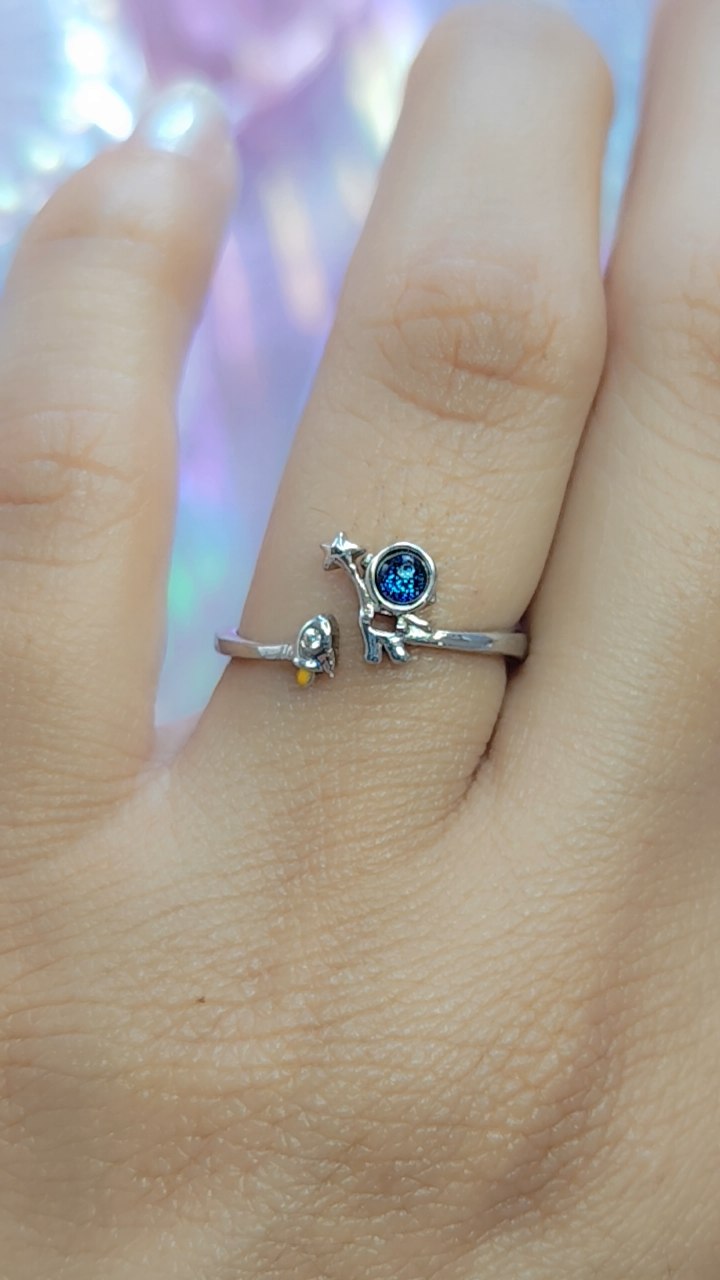Anillo Astronauta Plata Ley 925