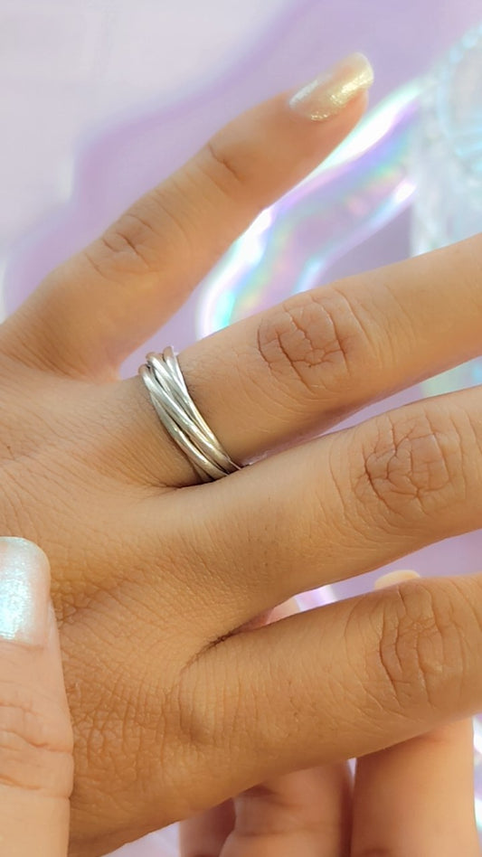 Anillo Seis Aros Plata Ley 925