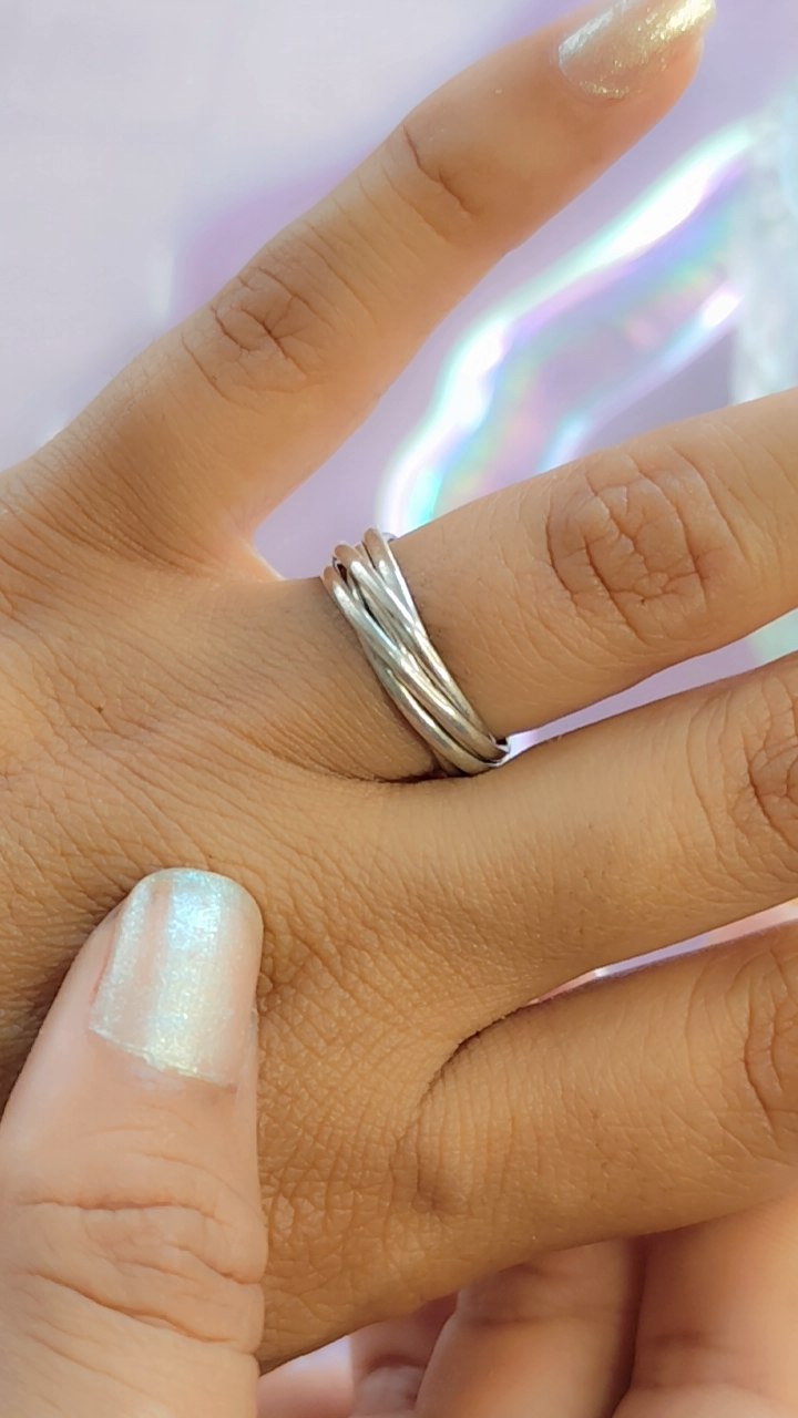 Anillo Seis Aros Plata Ley 925