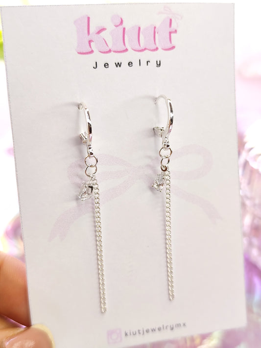 Aretes Huggies Crystal