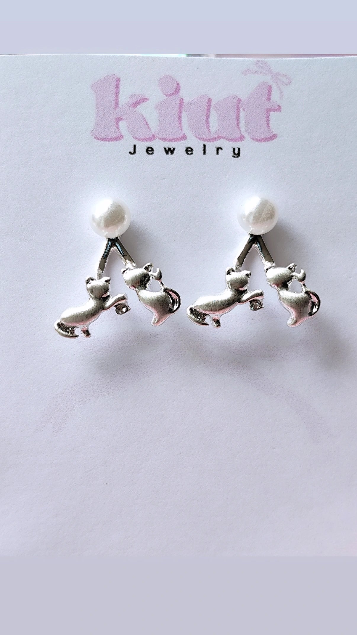 Aretes Gatitos Fiesteros 2 en 1