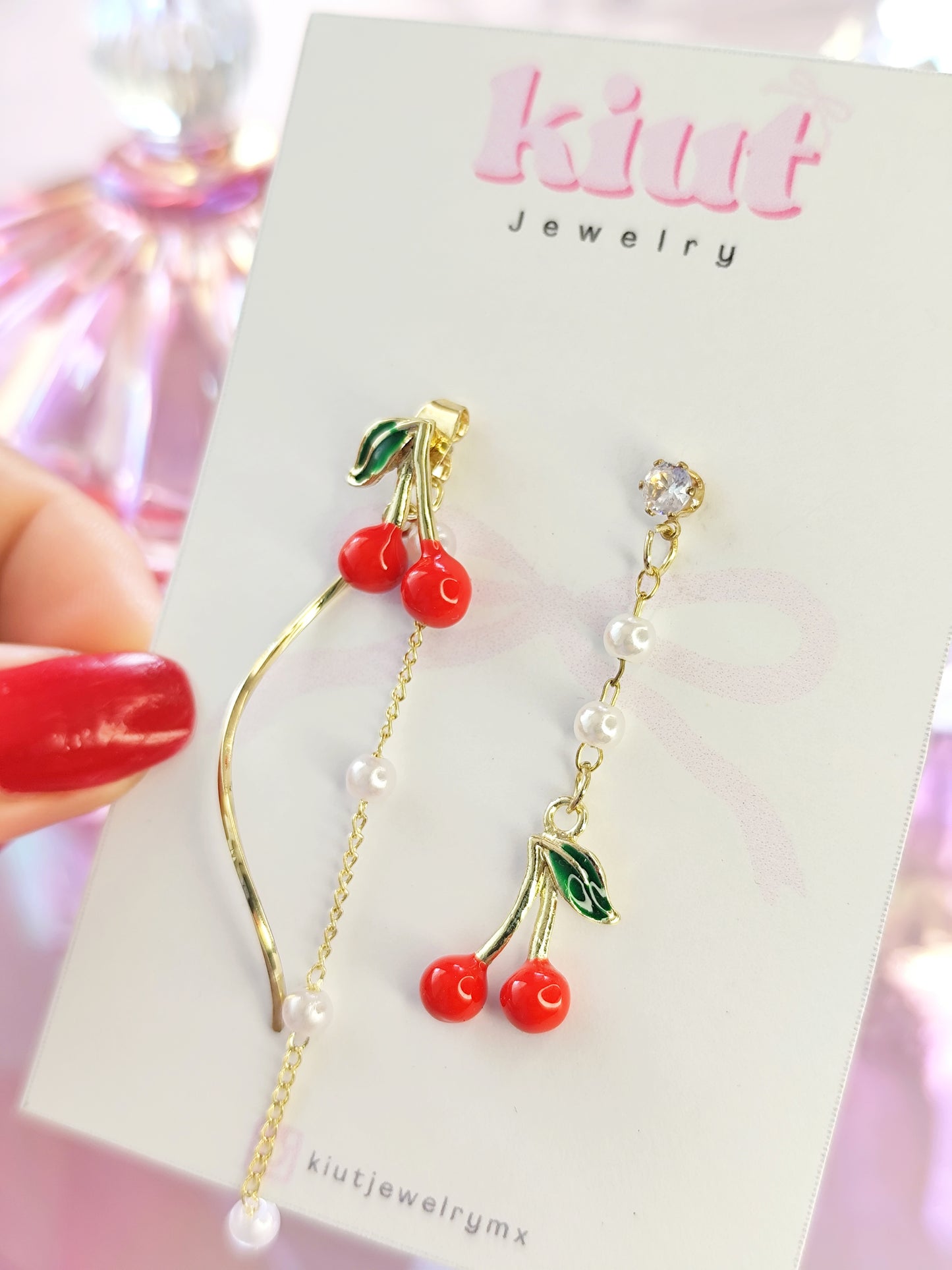 Aretes Asimétricos Cherry