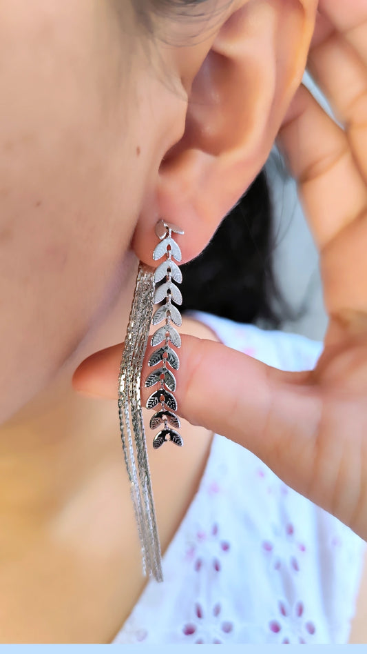 Aretes Trenzado Plateados