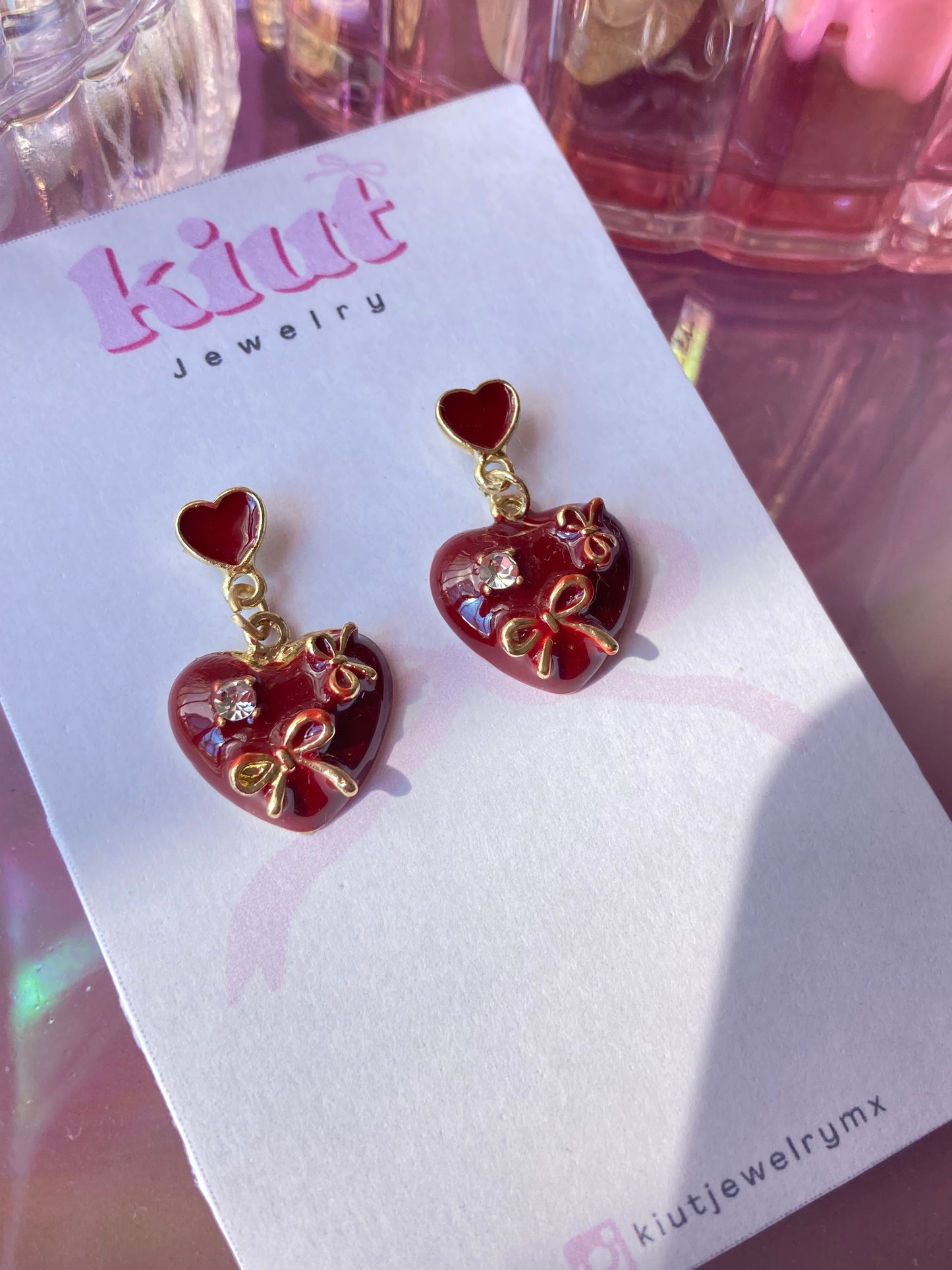 Aretes Moños Red