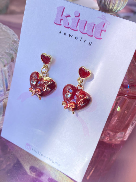 Aretes Moños Red