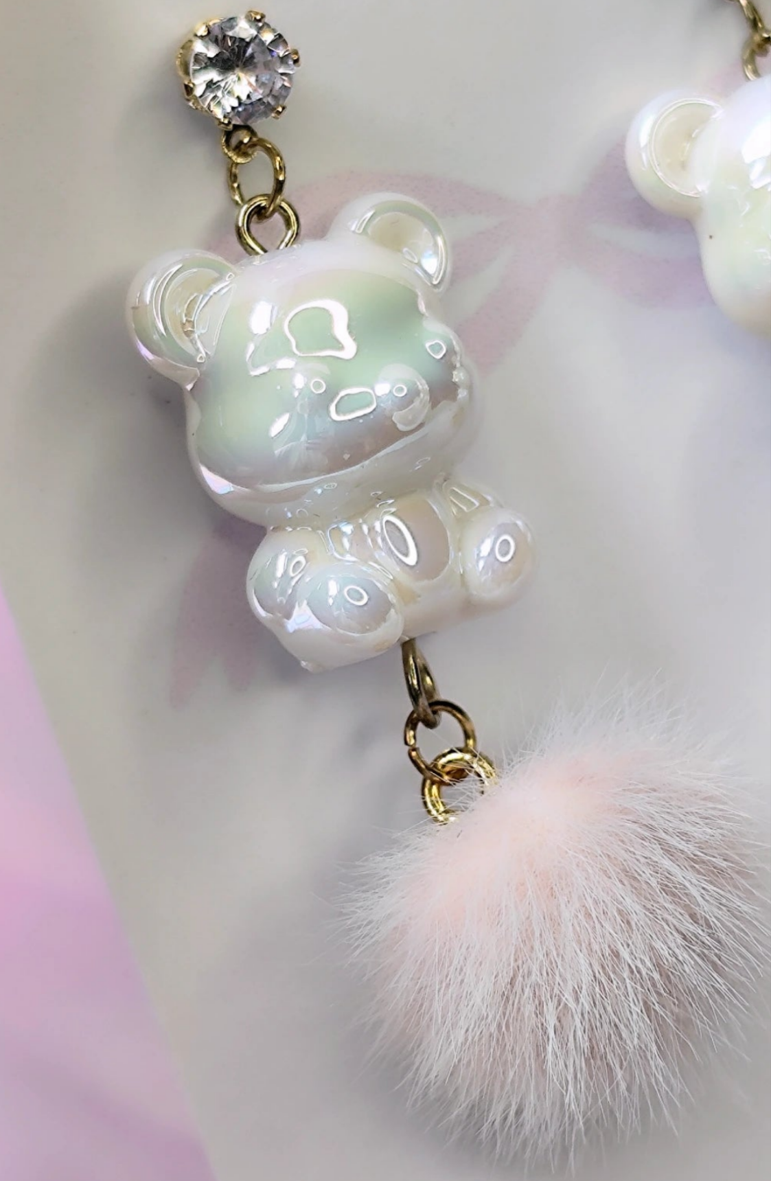 Aretes Osito Pompón