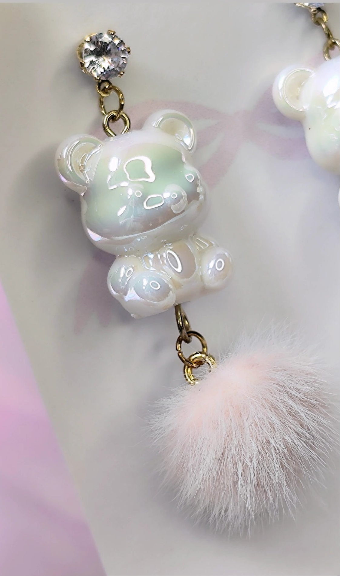 Aretes Osito Pompón
