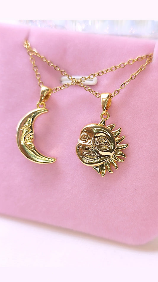 Collar Luna y Sol Parejas