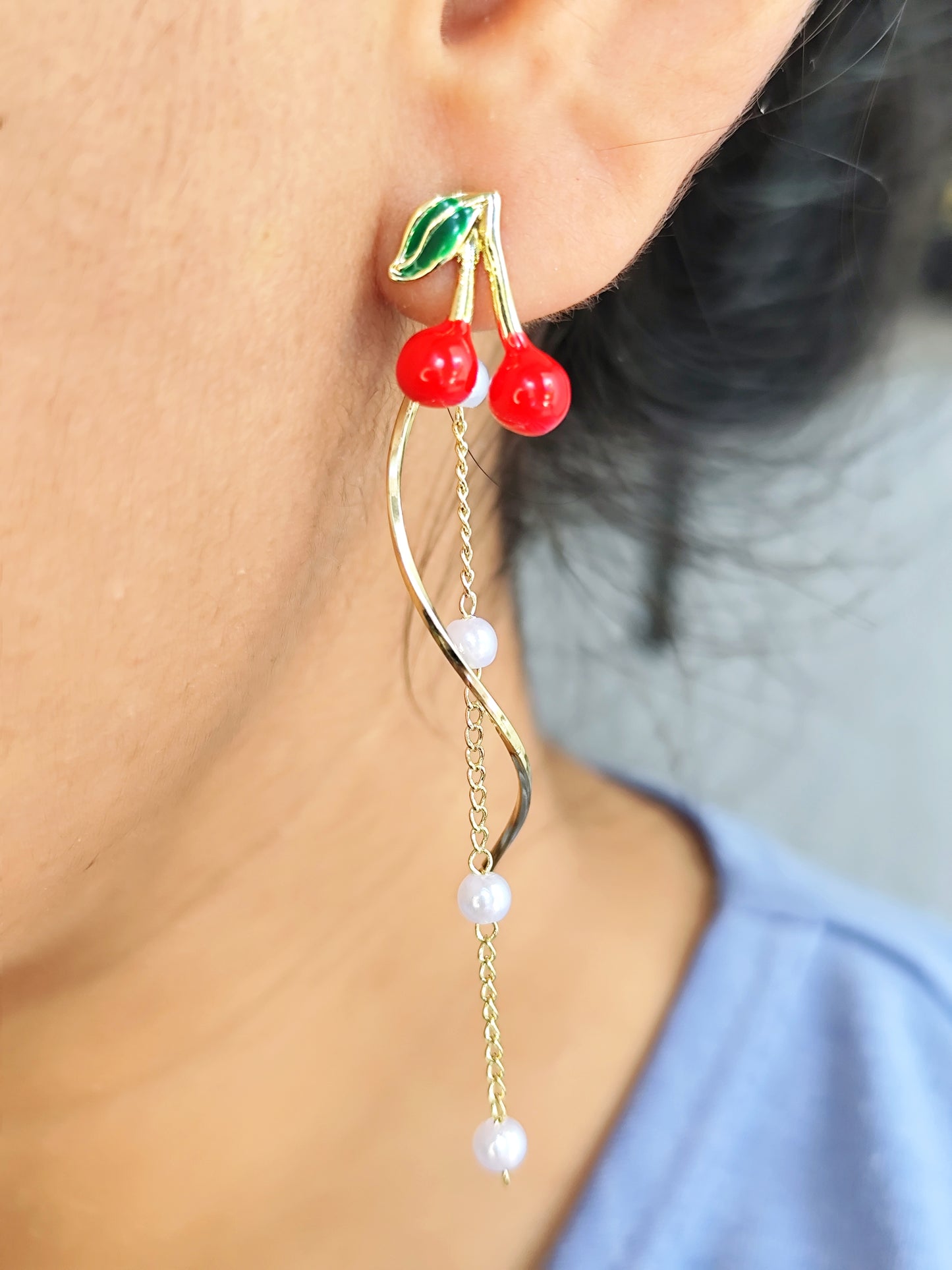 Aretes Asimétricos Cherry
