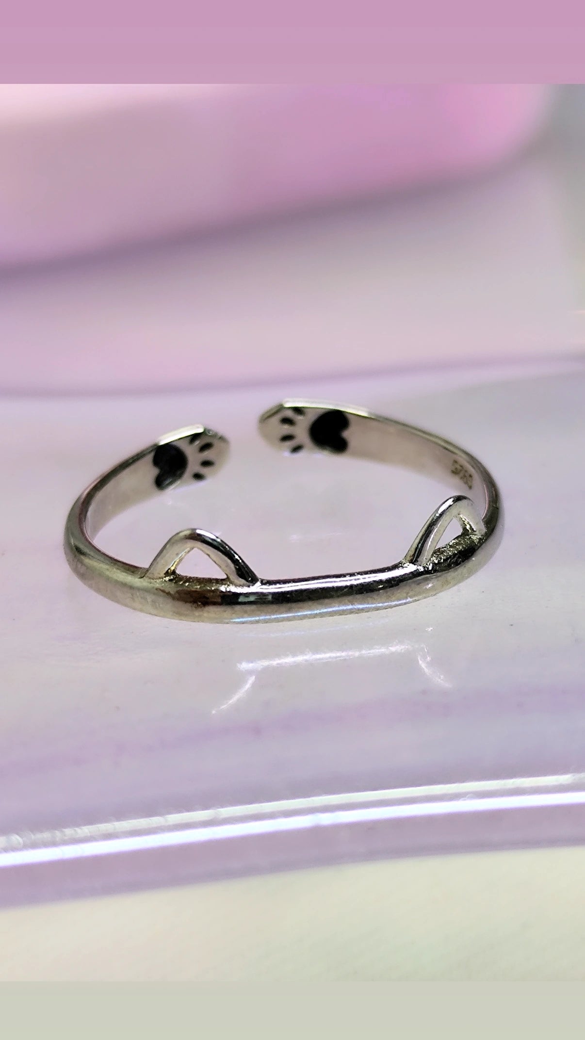 Anillo Huellitas Plata Ley 925