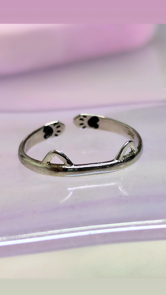 Anillo Huellitas Plata Ley 925