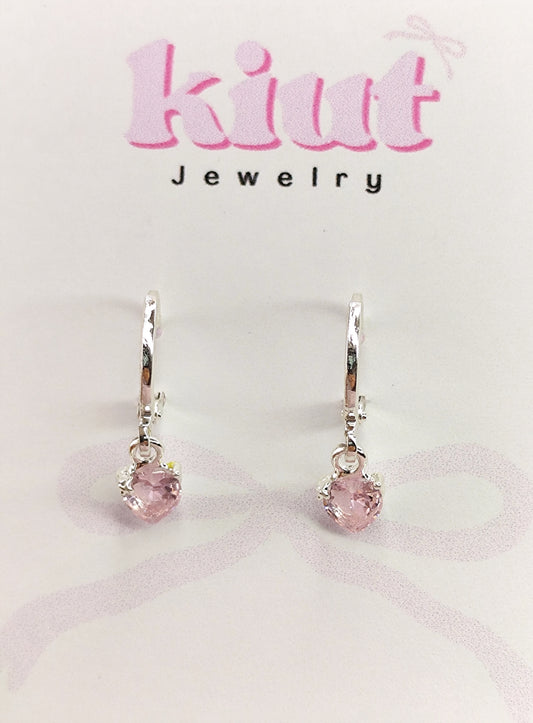 Aretes Huggies Rosé