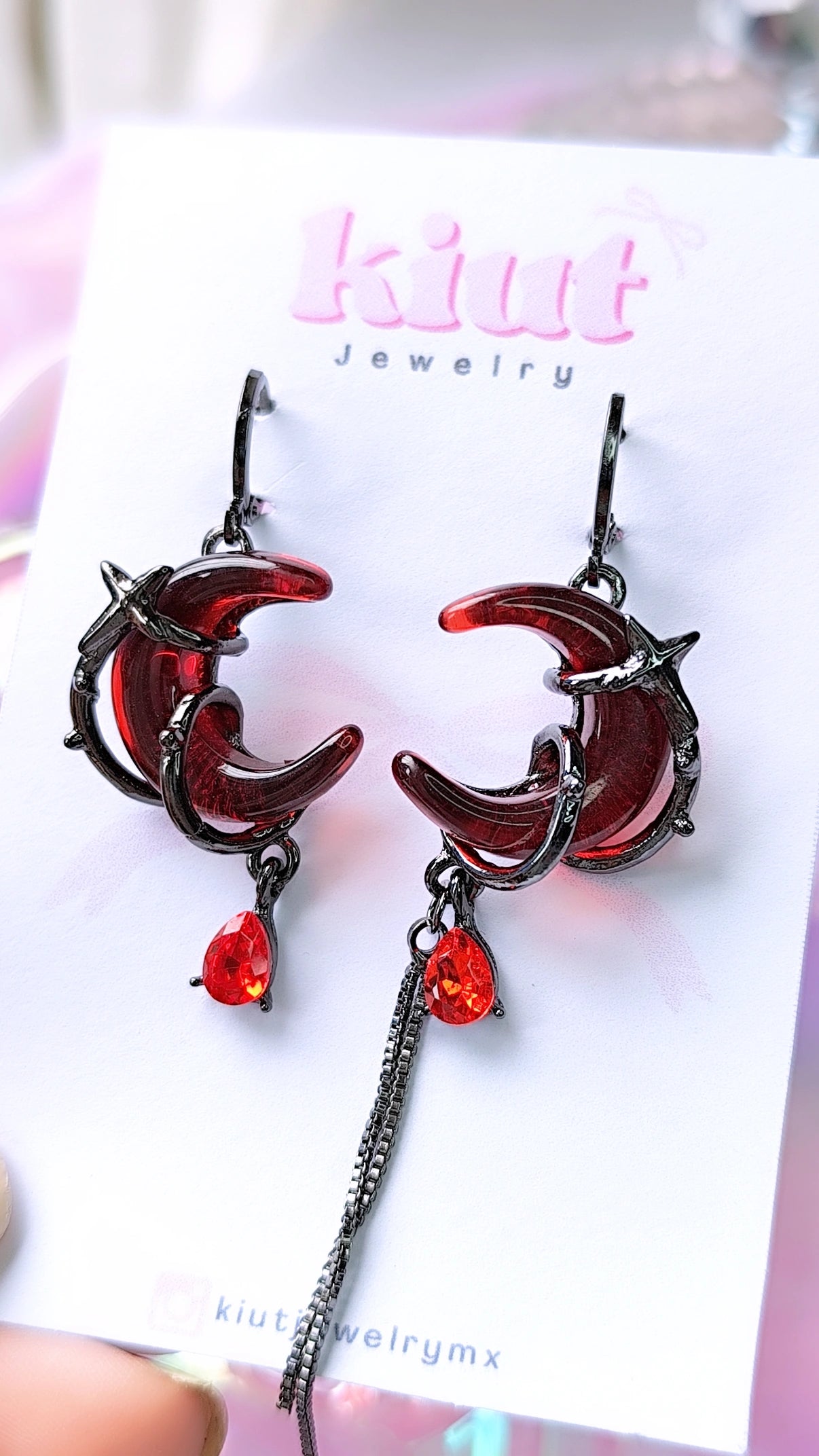 Aretes Luna Gótica