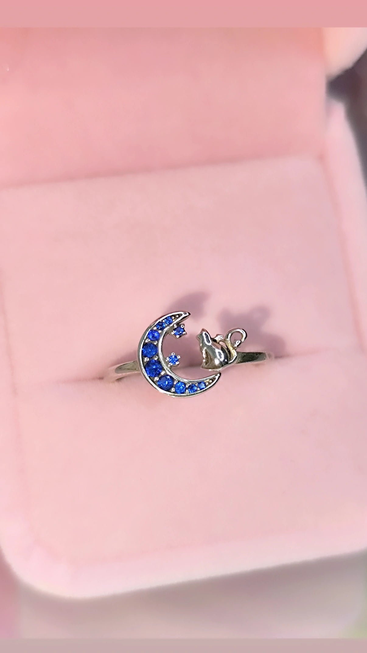 Anillo Gato Lunar Plata 925