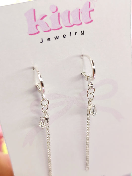 Aretes Huggies Crystal
