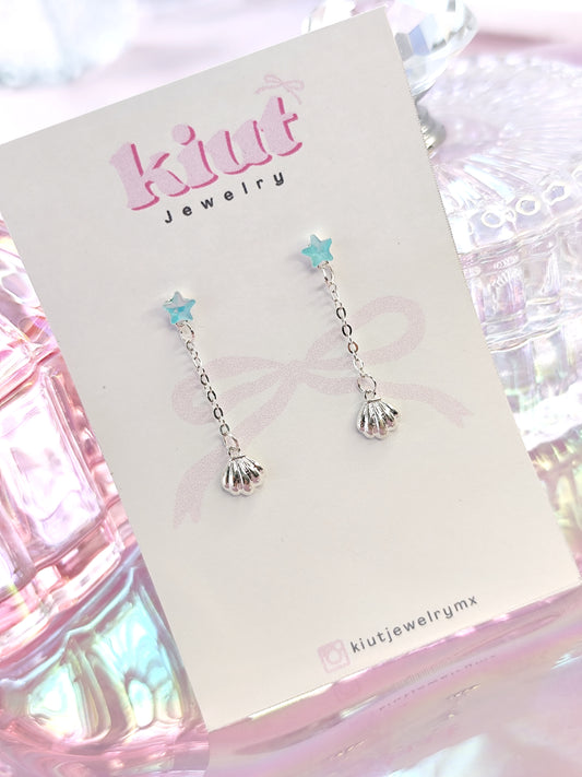 Aretes Almejas Marinas