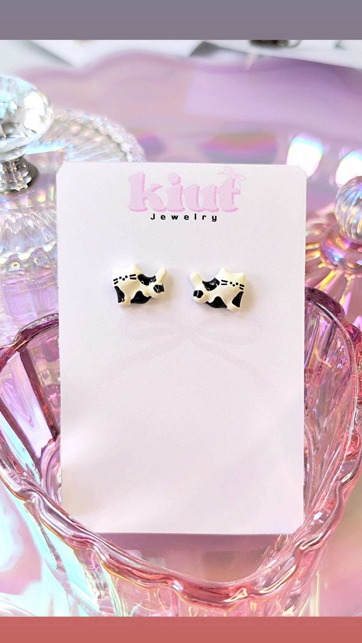 Aretes Gatito Vaquita
