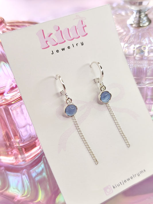 Aretes Huggies Blues