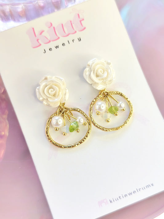 Aretes Rosa Blanca