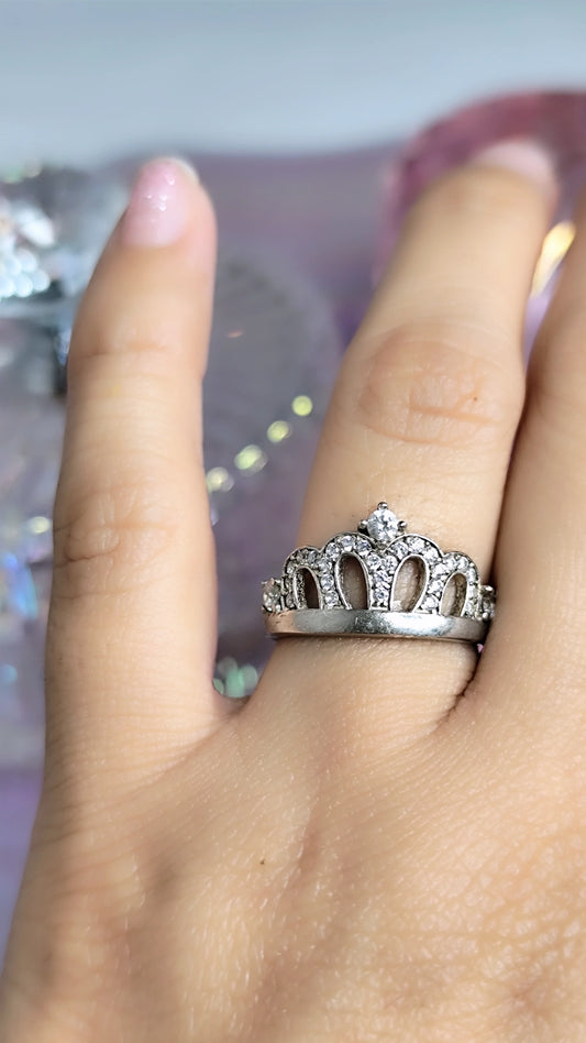 Anillo Corona Plata Ley 925
