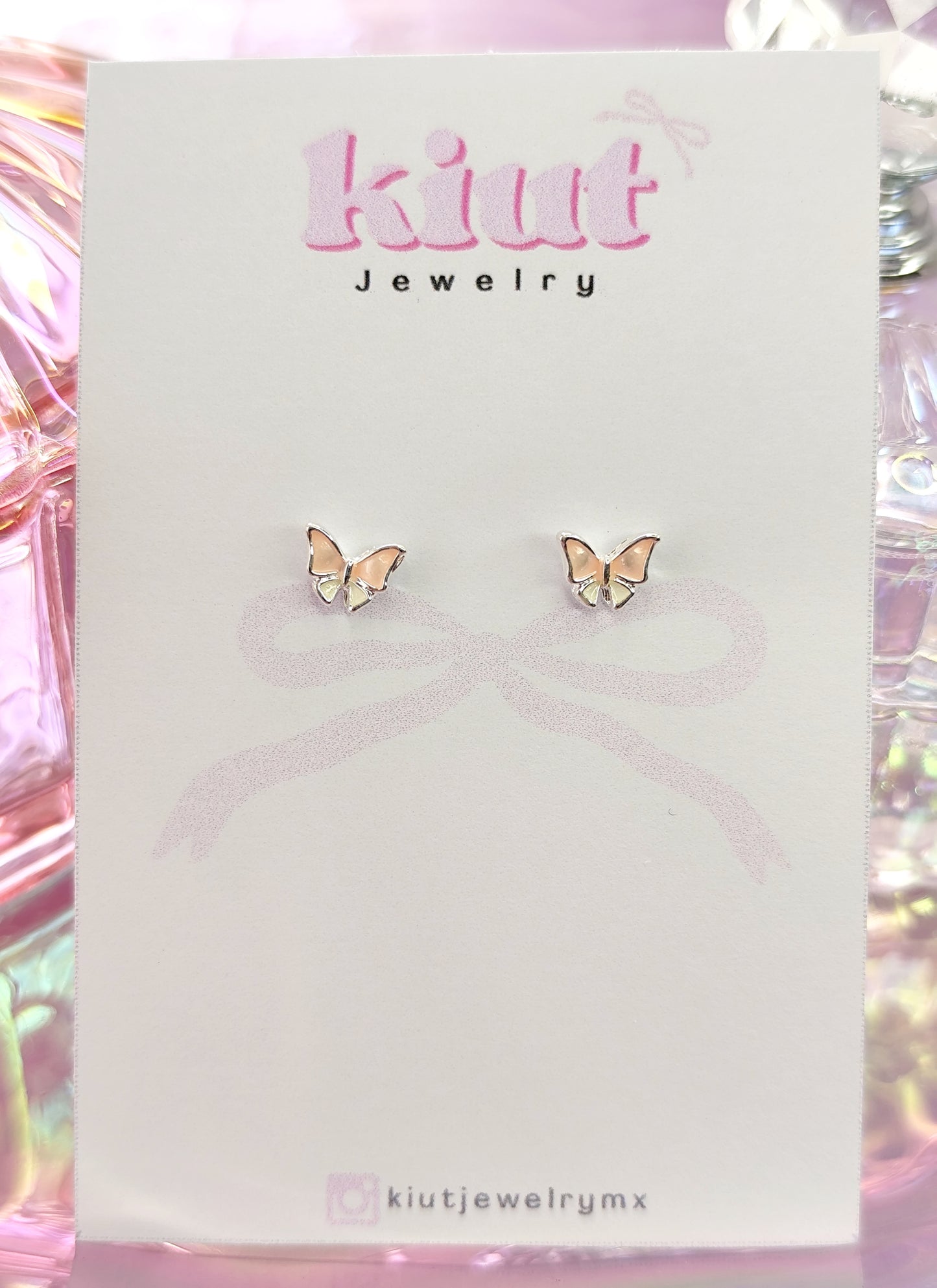 Aretes  Pastel Mariposa